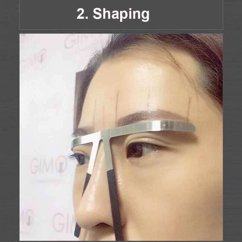 Microblading verktyg ögonbryn linjal stencil permanent makeup tillbehör tillbehör golden ratio microblade 3d ögonbryn mätning verktyg