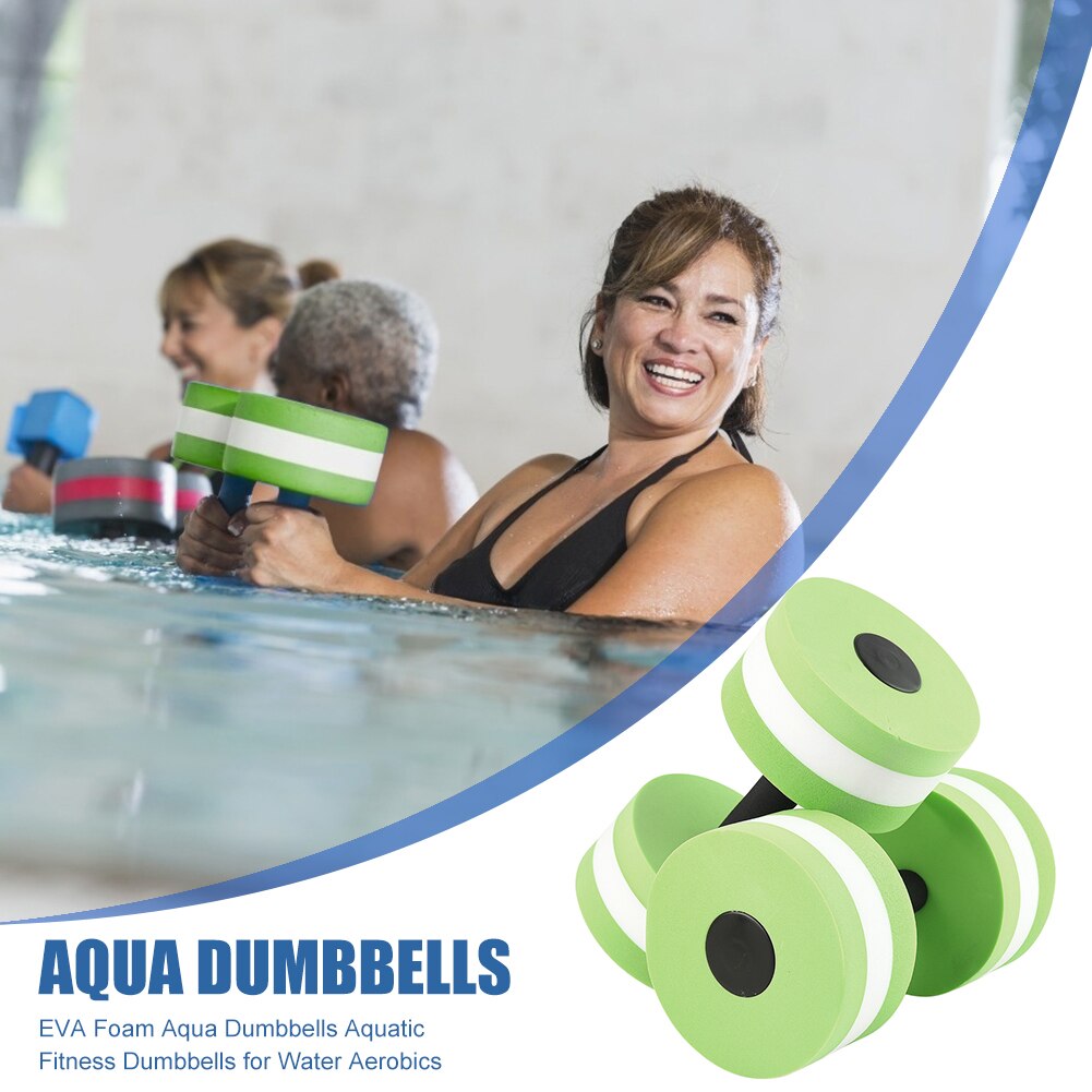 Mancuernas de espuma de agua para piscina, mancuernas acuáticas para ejercicio aeróbic acuático, pesas de gimnasia corporal para piscina, 2 uds.