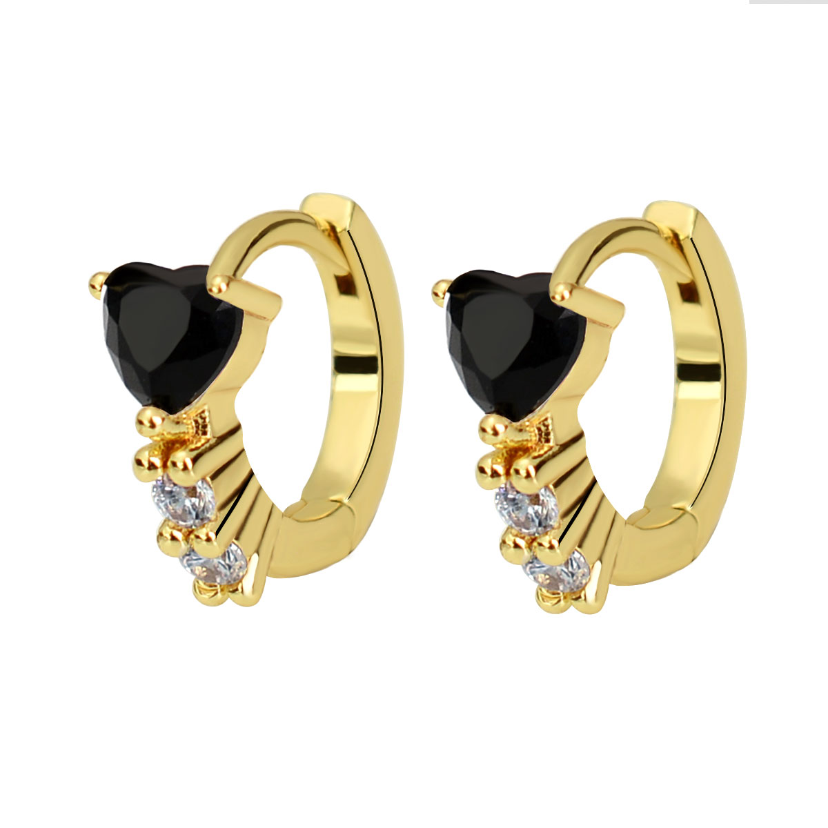 Pendientes Huggies púrpura blanco verde azul rojo corazón cuadrado Color plata pendientes de aro pequeños para mujeres niñas joyería de boda: Chapado en cobre envejecido
