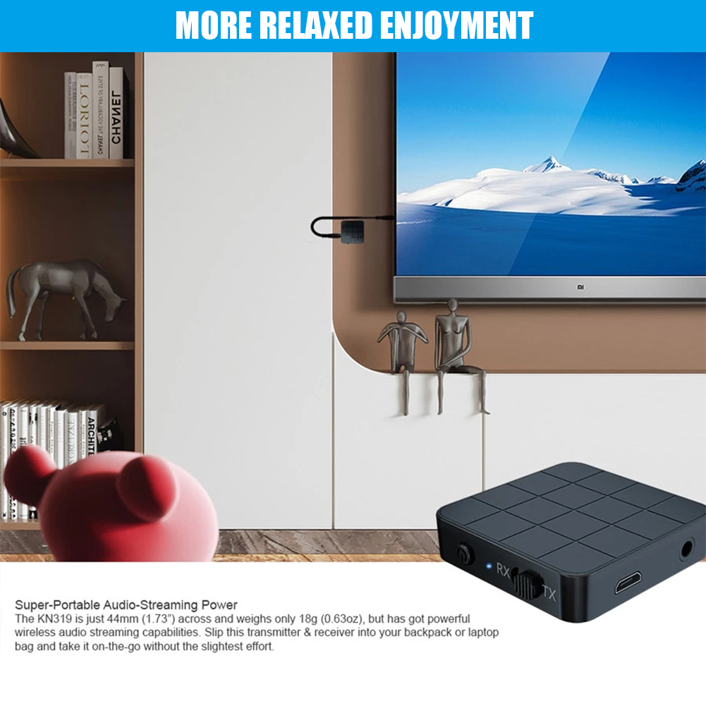Odbiornik audio 2 w 1 Bluetooth 5.0 Nadajnik AUX RCA 3,5 mm Jack Bezprzewodowy adapter muzyczny USB Dongle do słuchawek samochodowych TV PC