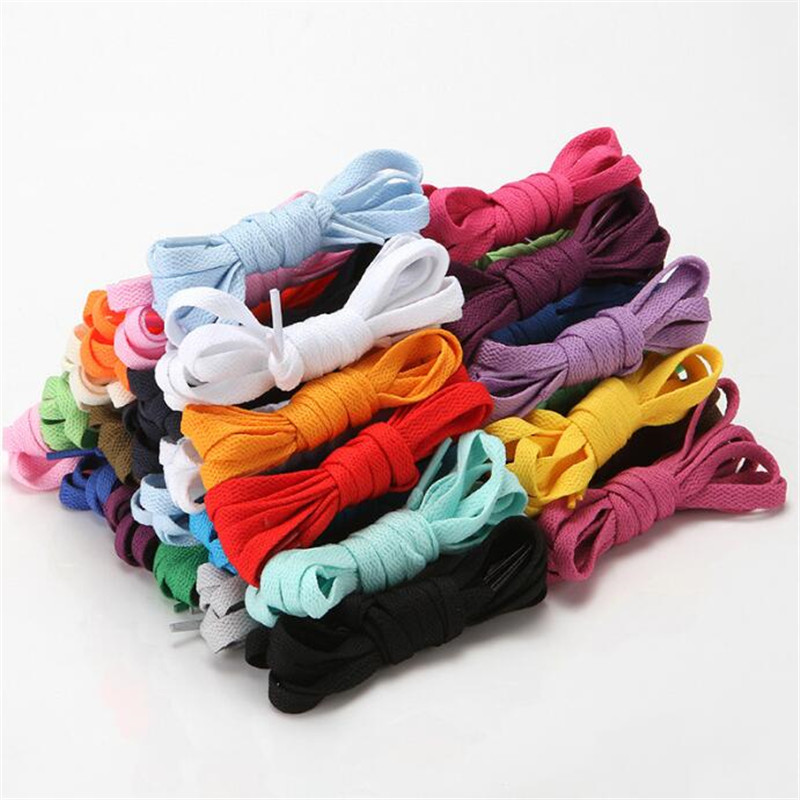 8mm de large de lacets plats lacets de chaussures pour baskets chaussures de Sport 10 couleurs 100cm lacets unisexe femmes hommes