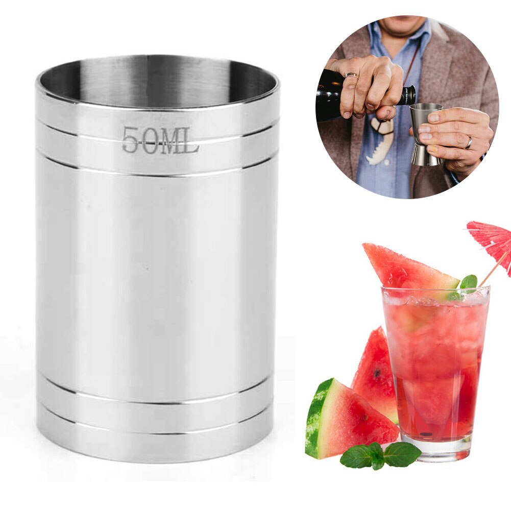 Spirit Measuring Cup Practical Thimble Cylinder Shape Stainless Steel Bar Kitchen Wine Lightweight Jigger Durable Tool Party