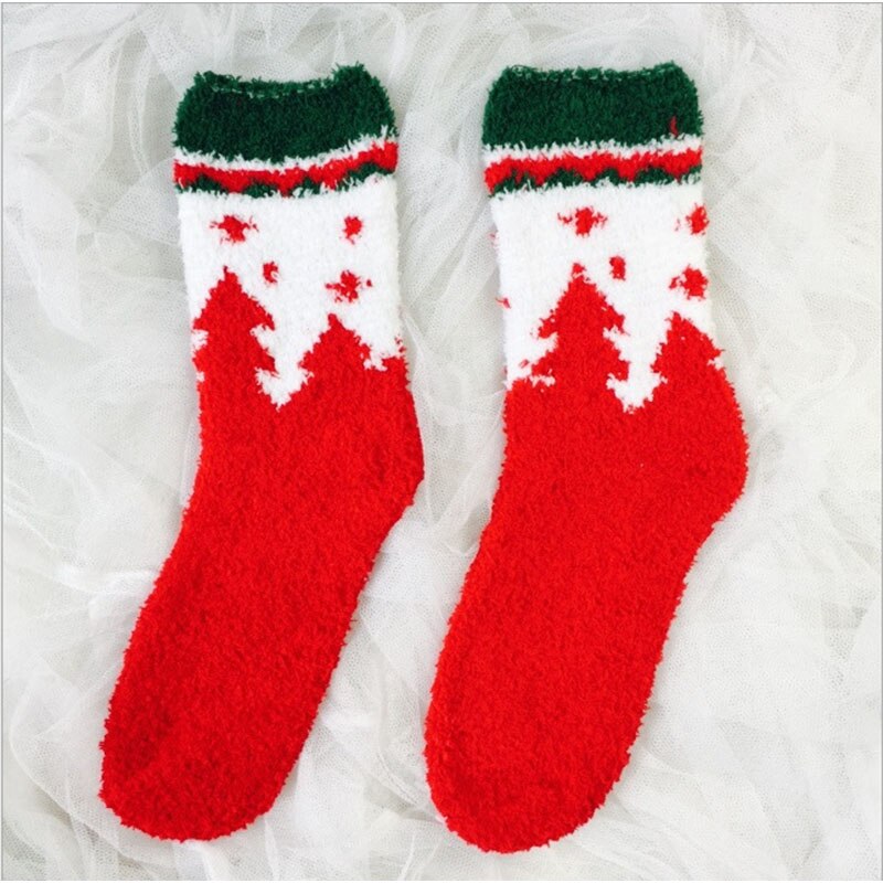 1 paar Vrouwen Sok Winter Warme kerst sokken leuke Japanse dames meisjes sokken Kerstman Herten Sokken Xmas Kerst sokken: 16