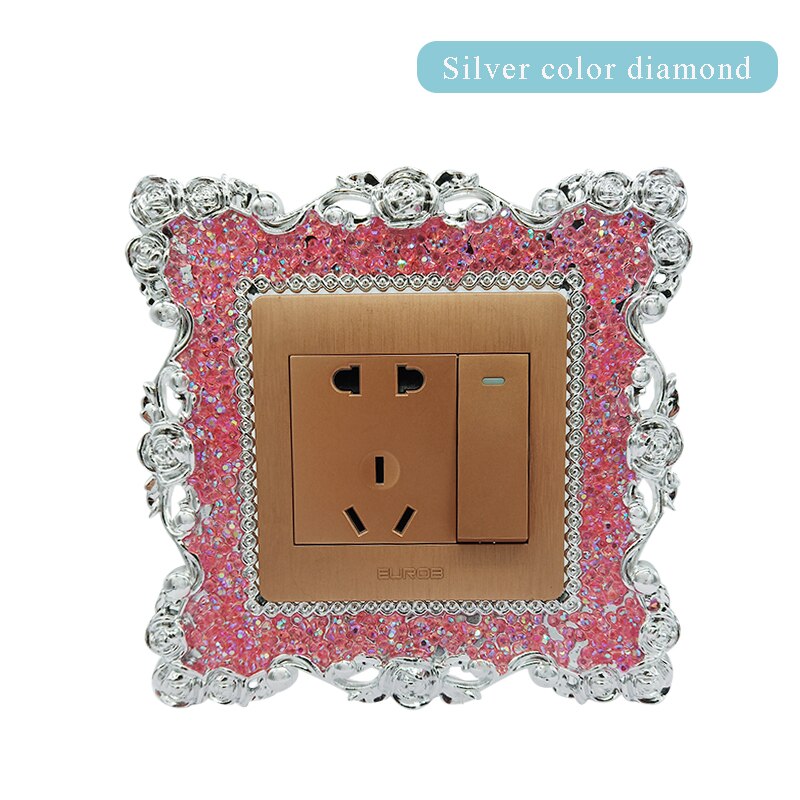 home office switch sticker decoration sticker resin single light switch surrounding socket panel protection sticker: ABCAIZHUAN