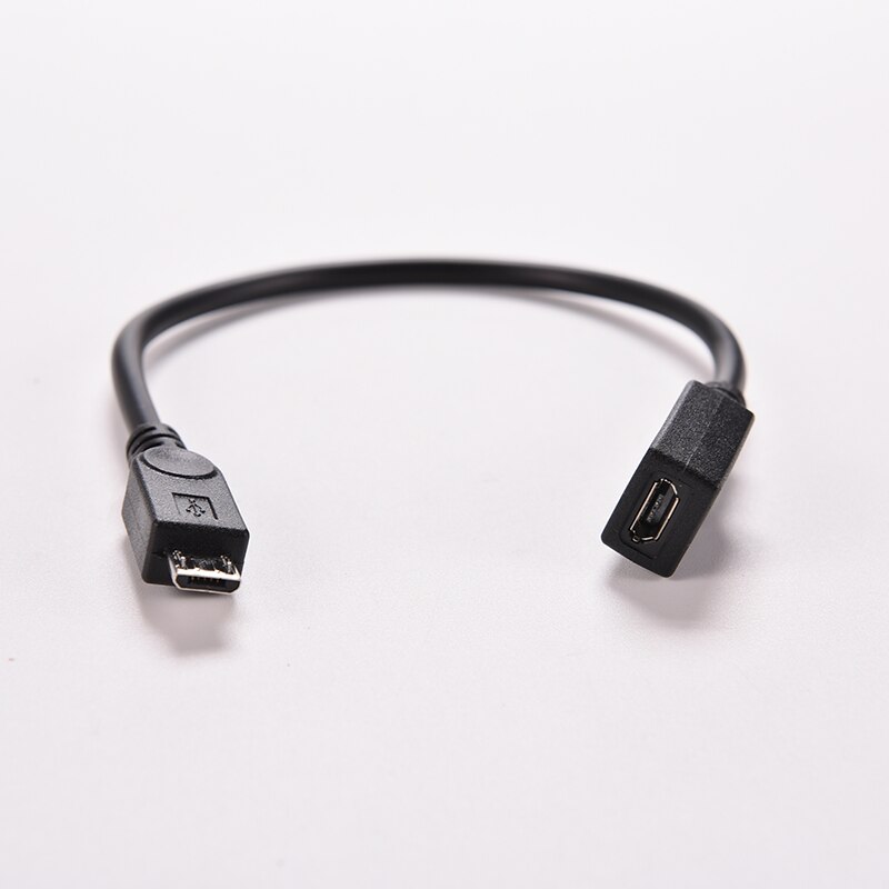 0.15M 15cm Micro USB Female Naar Micro USB Male Connector Adapter Datakabel Voor Telefoons MP3 MP4 opladen Verlengsnoer