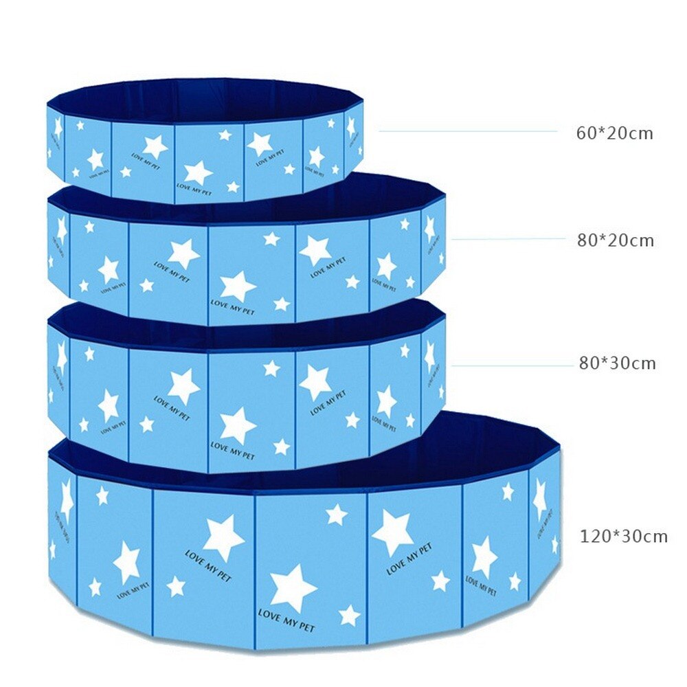 Pet Pool Pet Folding Bath Tub Swimming Pool Pet Bath PVC Swimming Tub Bathtub Pet Collapsible Bathing Pool for Dogs Cats Kids 6