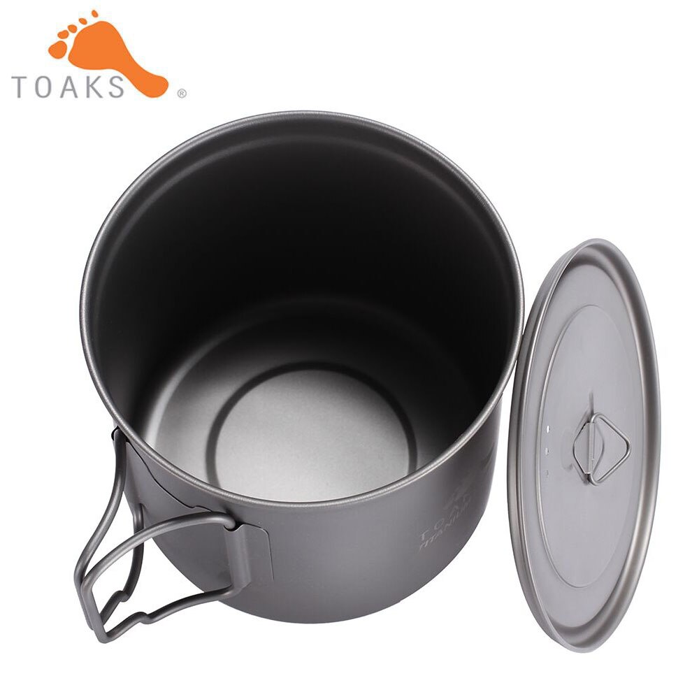 Toaks 550ml 650ml 750ml 1100ml 1300ml 1600ml udendørs vandreture camping picnic titanium pot krus skål let campingudstyr