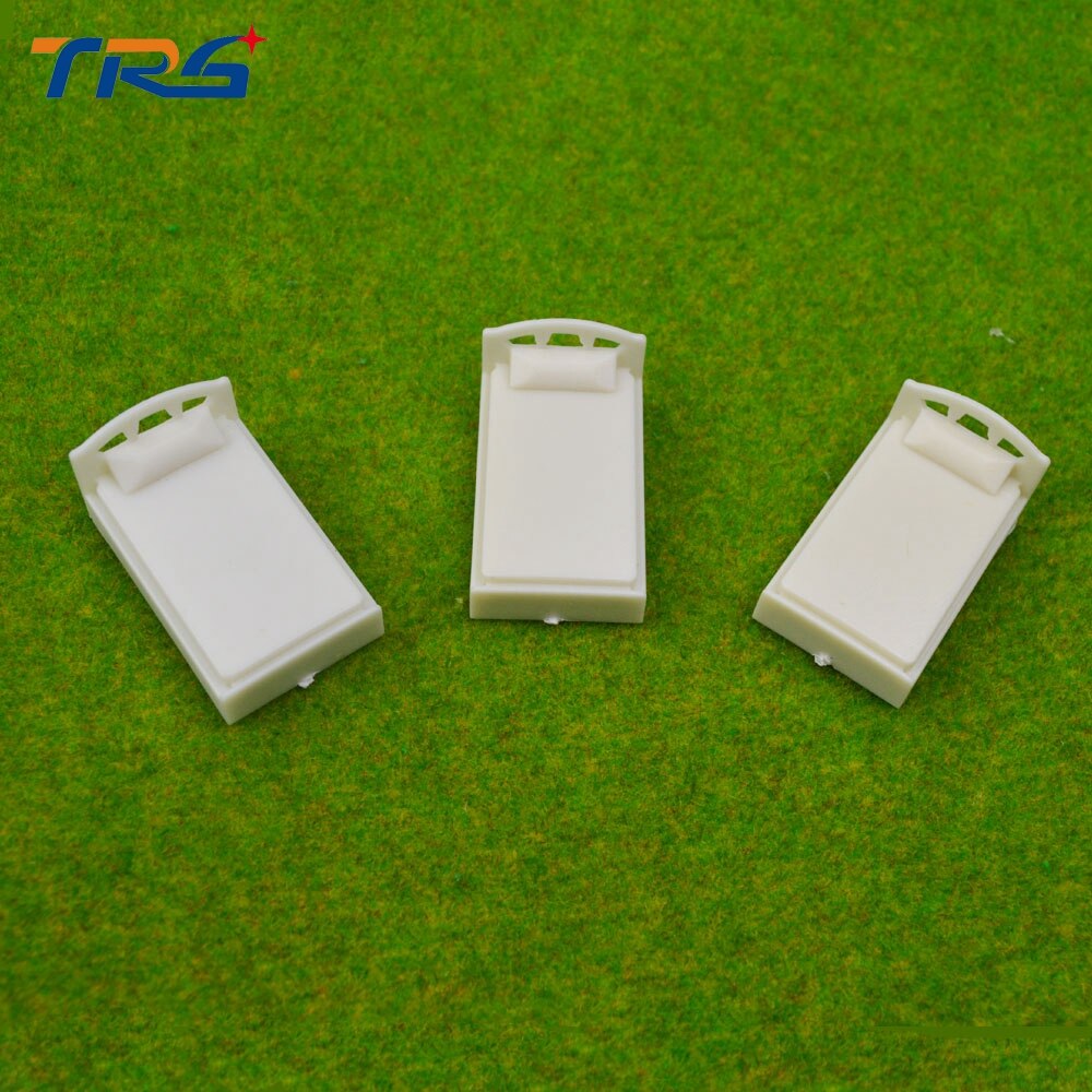 20Pcs 1:50 Scale Architectural Model Making Scale Model Bed Miniature Plastic Mini Single-Bed Model