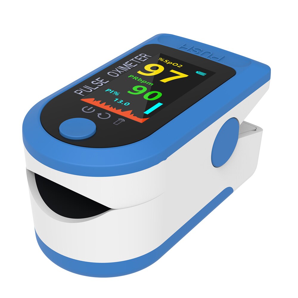 Pulsossimetro portatile pulsossimetro digitale per uso domestico ossigeno nel sangue misuratore di saturazione della frequenza cardiaca Spo2 PR Monitor per dito per la casa: MD2017