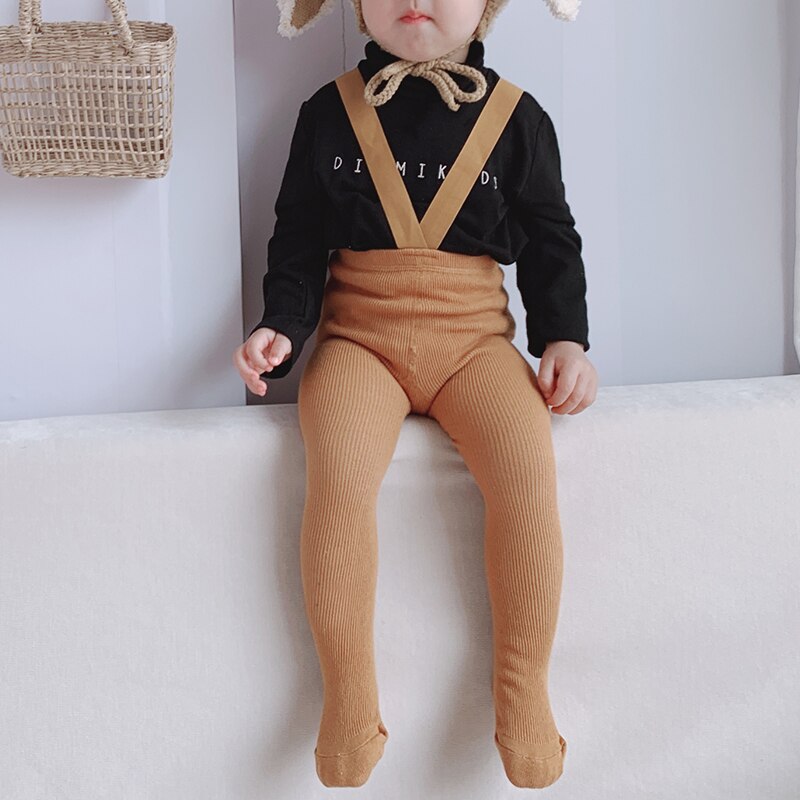 0-2 Years Baby Boys Girls Tights Casual Cotton Warm Tight Autumn Winter Kids Infant Children Tights strap Stockings