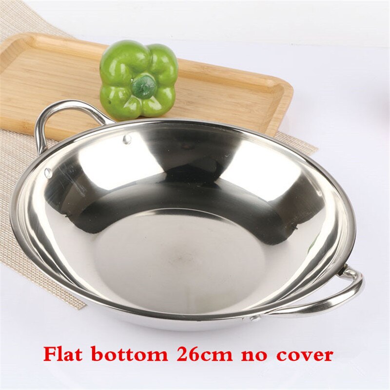 Round flat bottom Stainless steel small pot thick dry pot alcohol furnace buffet alcohol mini chafing dish stove soup pan: 8