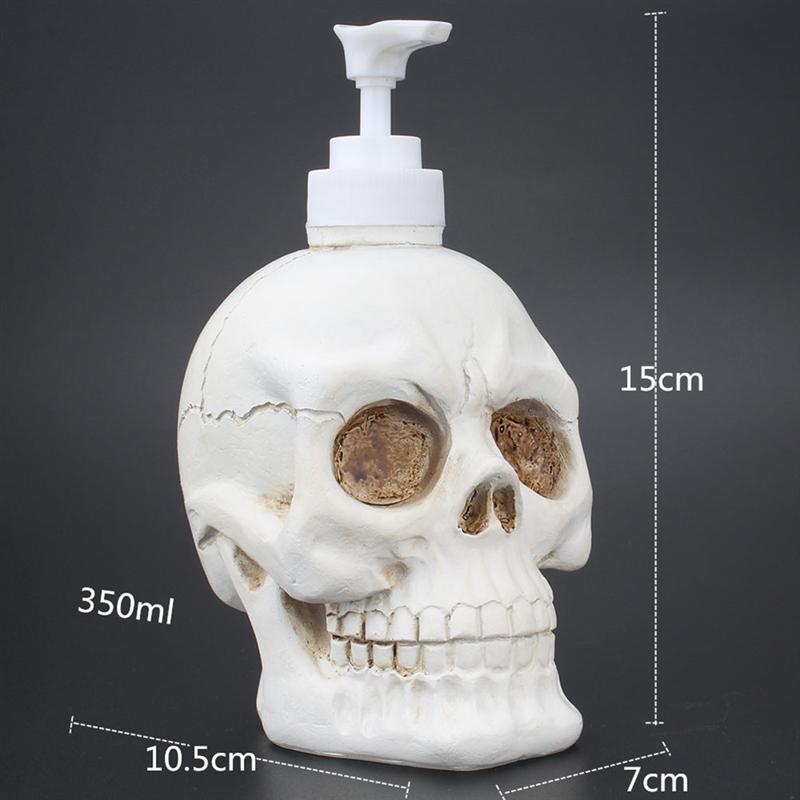 1PC Durable Practical Decorative Gothic Skull Dispenser Bottle for Shampoo Lotion Liquid Soap Shower Gel