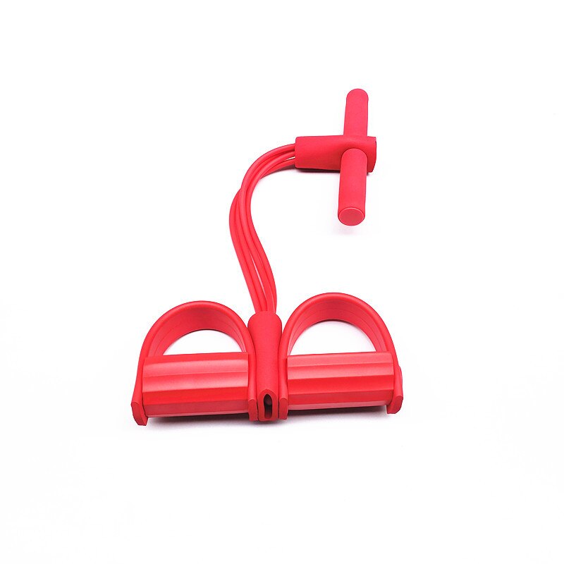 4 Weerstand Bands Pull Touwen Oefening Apparatuur Elastische Exerciser Roeier Buik Home Gym Sport Training Fitness Apparatuur: Rood
