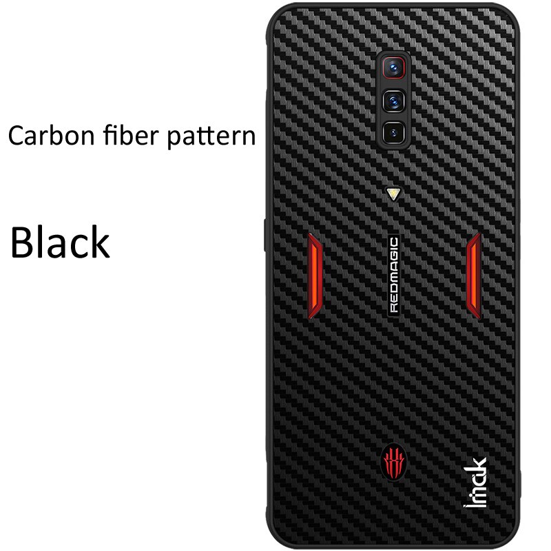 Imak Pu Leather Case Voor Zte Nubia Red Magic 6 Pro Carbon Fiber Fibre Saffiano Leather Protector Cover Shell: Carbon fiber pattern / For Red Magic 6S Pro