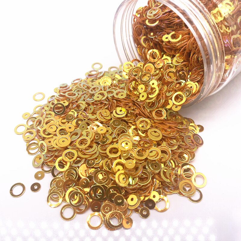 Paillettes multicolores 4-6mm, 15g environ 1200 pièces/paquet, mélange multiple, paillettes colorées, plates, rondes, amples, couture artisanat de mariage, accessoires de vêtement pour femmes: 05