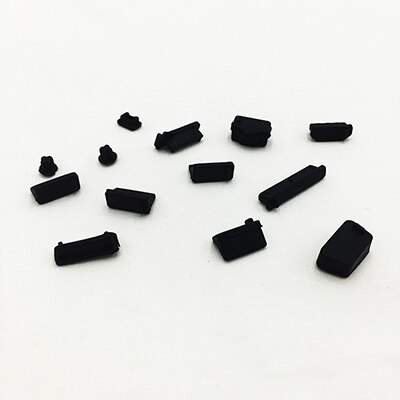 13 Stks/set Anti Stof Plug Voor Laptop Siliconen Cover Stopper Laptop Stof Plug Laptop Stofdicht Usb Stof Plug Computer Accessoires: black