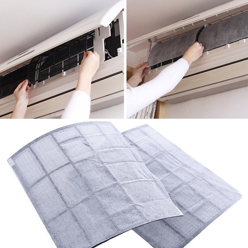 Papel a prueba de polvo, filtro de aire acondicionado, 2 hojas, filtro de limpieza de aire para mascotas PM 2,5, filtro práctico y cómodo para el salón