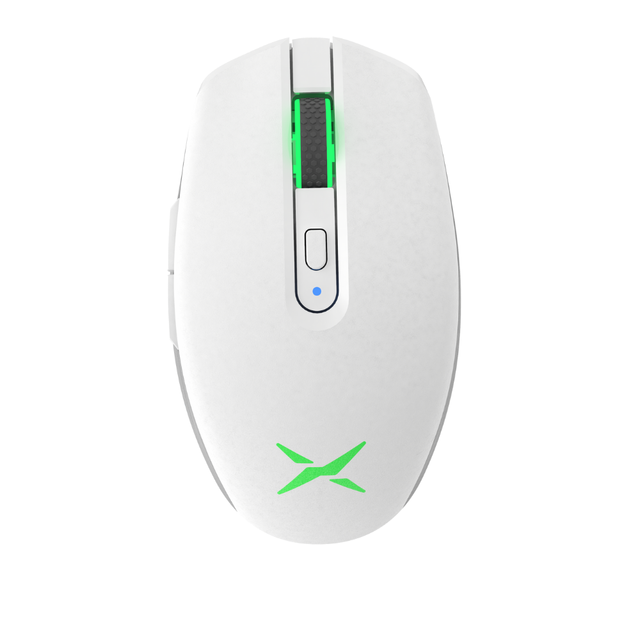 Delux M820DC PAW3335 Wired + Wireless + Bluetooth Gaming Mouse 80 Million Clicks 16000 DPI RGB Rechargeable Mice For Computers: M820DC White