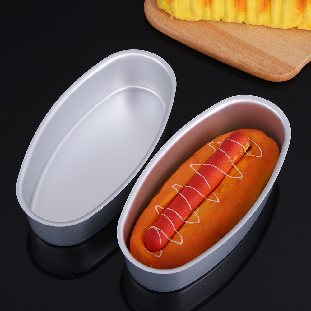 1/2PCS Oval Shape Cheesecake Baking Bread Pan Non-stick Aluminum Alloy DIY Toast Cake Mold Tray Kitchen Gadgets