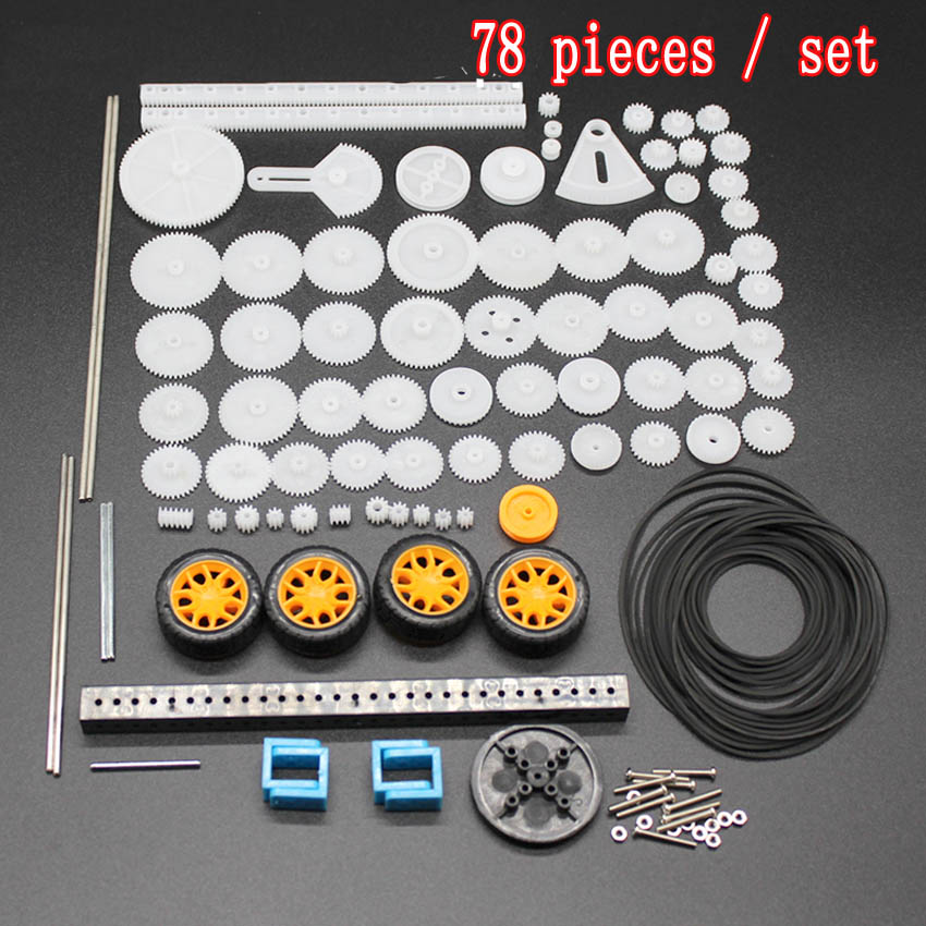 46-82 Soorten tandwielen 0.5 Module Plastic Gear Voor Motor gear wrap robot Reductie Reducer Versnellingsbak DIY Speelgoed Model accessoires: Oranje