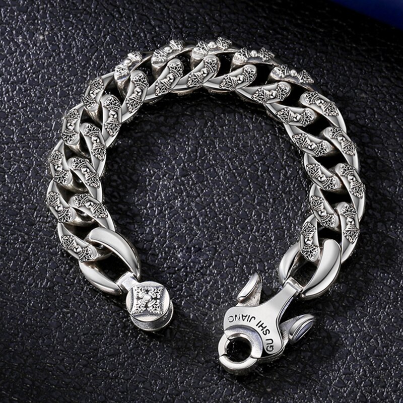 Originele Nationale Tij King Kong Stamper Ring Gesp Tank Armband Retro Handwoven Mannen Pure Overdracht Armband Sieraden: 22Cm