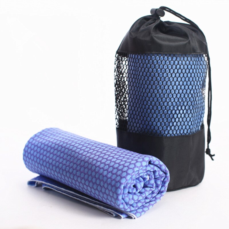 Manta de Yoga plegable antideslizante transpirable, toalla deportiva para Fitness, ejercicio, Pilates y Yoga, 183x63cm, 1 unidad: Blue