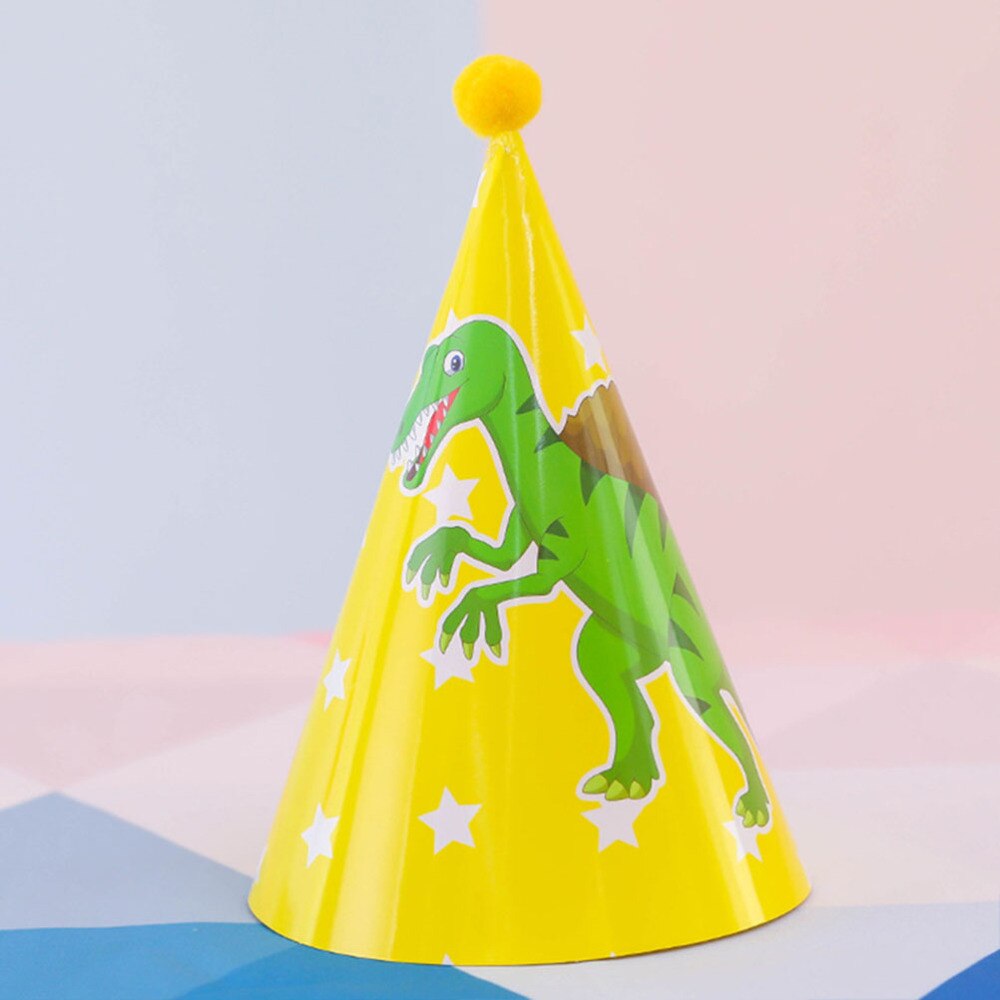 4pcs Theme Birthday Party Paper Cone Birthday Party Hat Decoration Birthday Paper Cone Party Supplies (Random style)