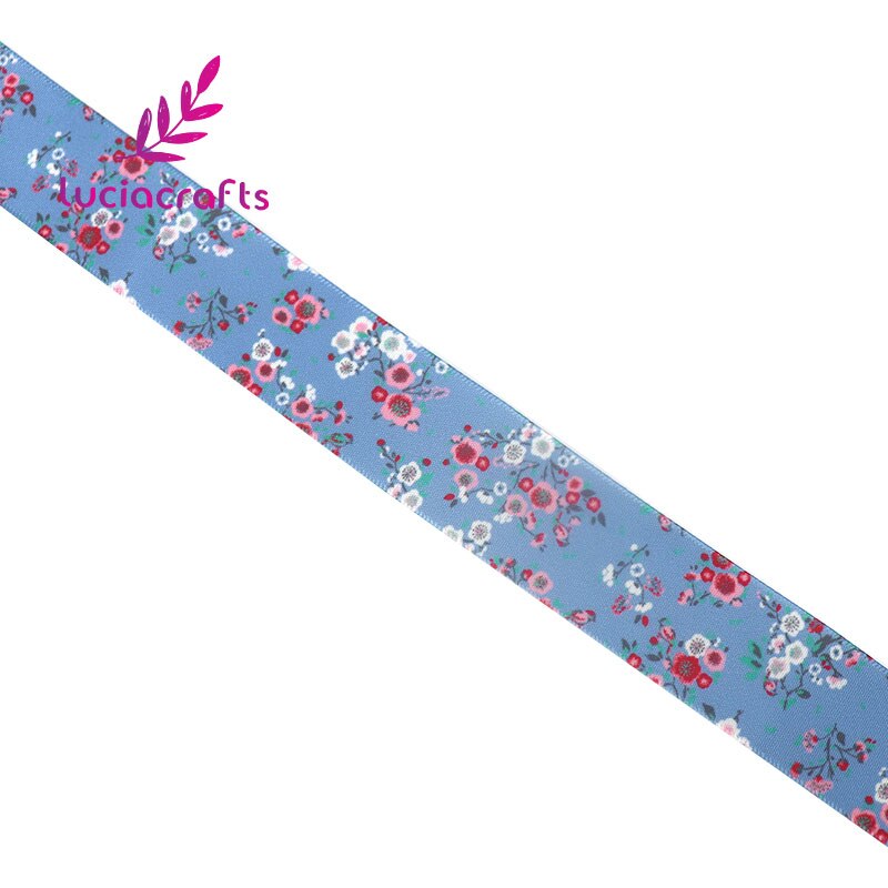 Lucia Ambachten 3Yards/Lot Bloem Satijnen Linten 26Mm Handcrafts Diy Boog Trim Lint Wikkelen Accessoires T0109: Light blue 3y