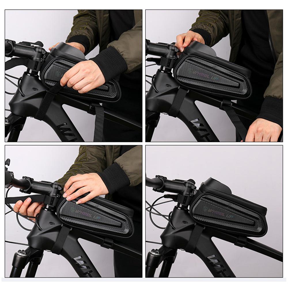 7 Inch MTB Bike Bag Waterproof Front Bicycle Cycling Bag EVA Touchscreen Hard Shell Frame Bag Bicycle Top Tube Handlebar Pack