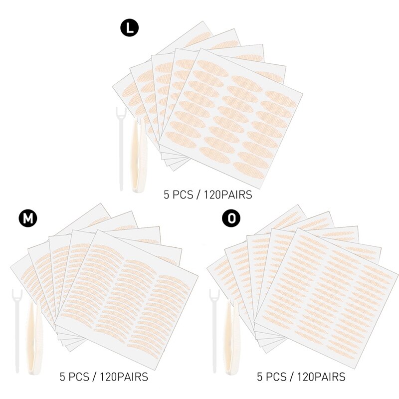 5 Pcs Kant Dubbel Ooglid Stickers Natuurlijke Onzichtbare Tape Sticker Mesh Zelfklevende Ogen Ooglid Make-Up Cosmetische Gereedschap