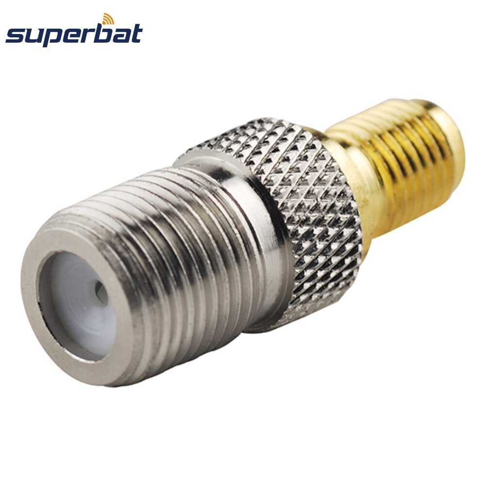 Superbat RP-SMA Jack(male pin) to F Female Straight RF Coaxial Adapter Connector for WiFi