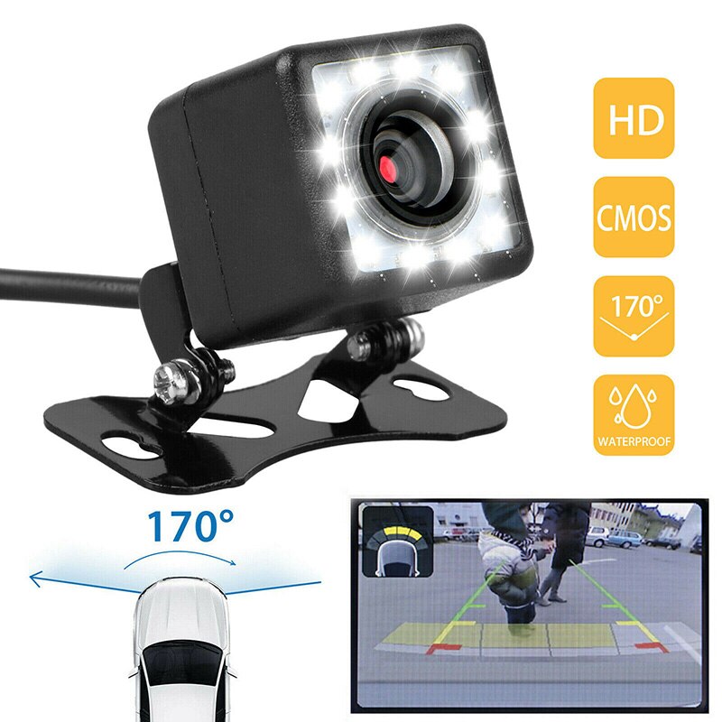 Caméra de recul de voiture caméra de recul caméra de recul étanche CMOS 12LED