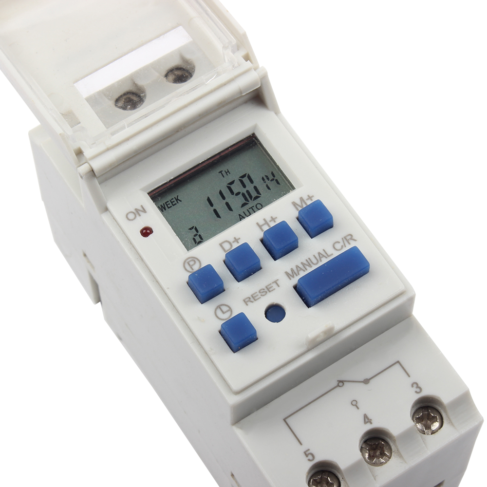 TP8A16 Timer switch din rail digital weekly programmable electronic microcomputer time switch 220V 230V 6A-30A 12V AC bell ring