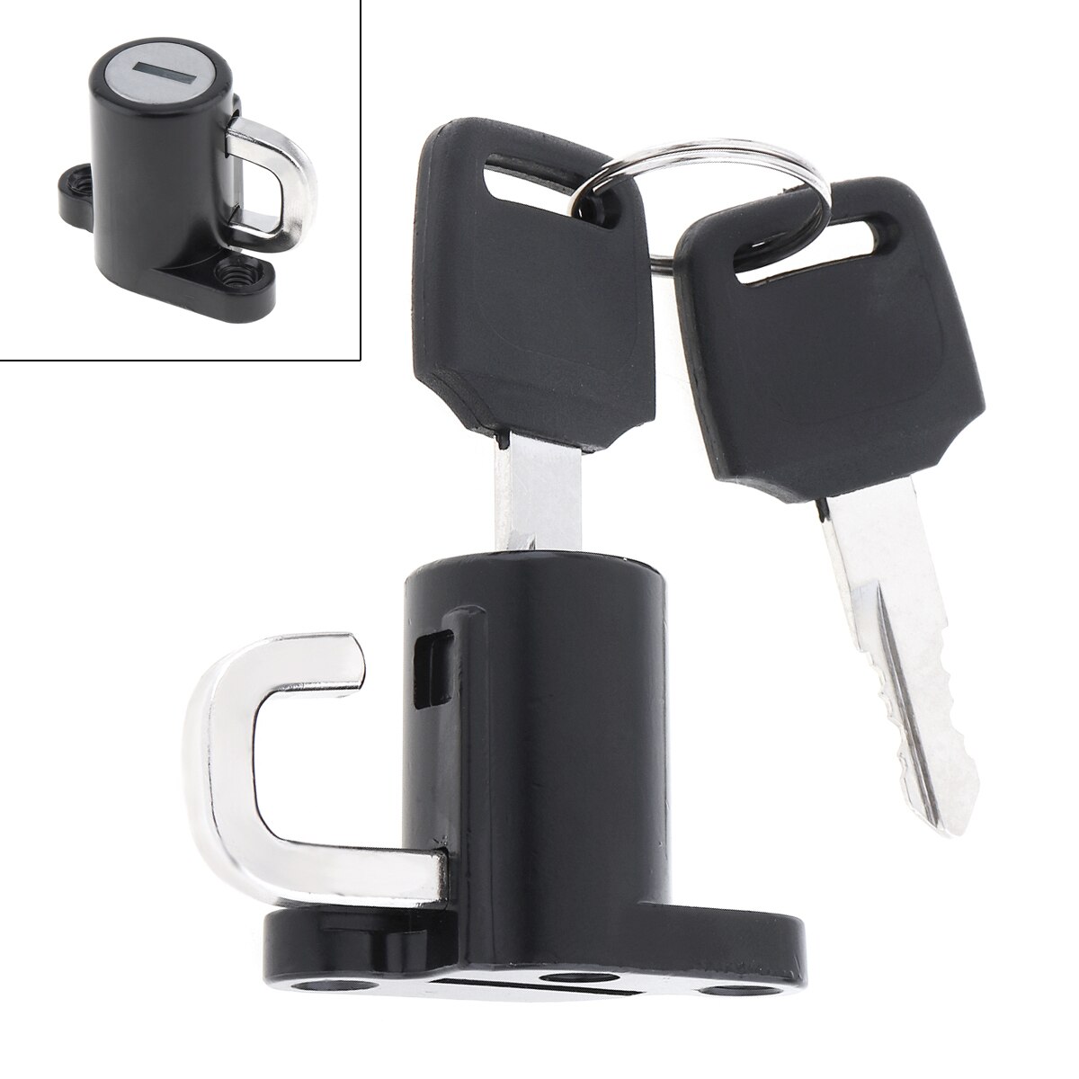 Universeel b-type zwart motorhelm slot bagage slot motoraccessoires met sleutel voor motorfiets / motor