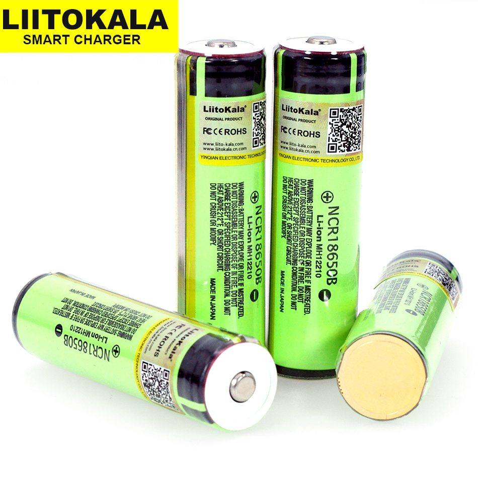 Liitokala 18650 3,7 V 3400mah NCR18650B para recargable, placa de protección de batería de litio, batería para linterna adecuada