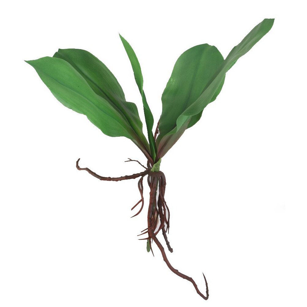 Artificial Phalaenopsis Orchid Leaves 5 Branches Unique Phalaenopsis Green Leaves Orchid Foam Leaves Plant for Home Garden