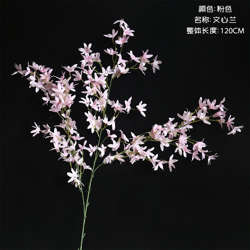 Artificial Flower Branch Silk Artificial Moth Orchid Butterfly Orchid for DIY House Wedding Festival Home Decoration: Pink