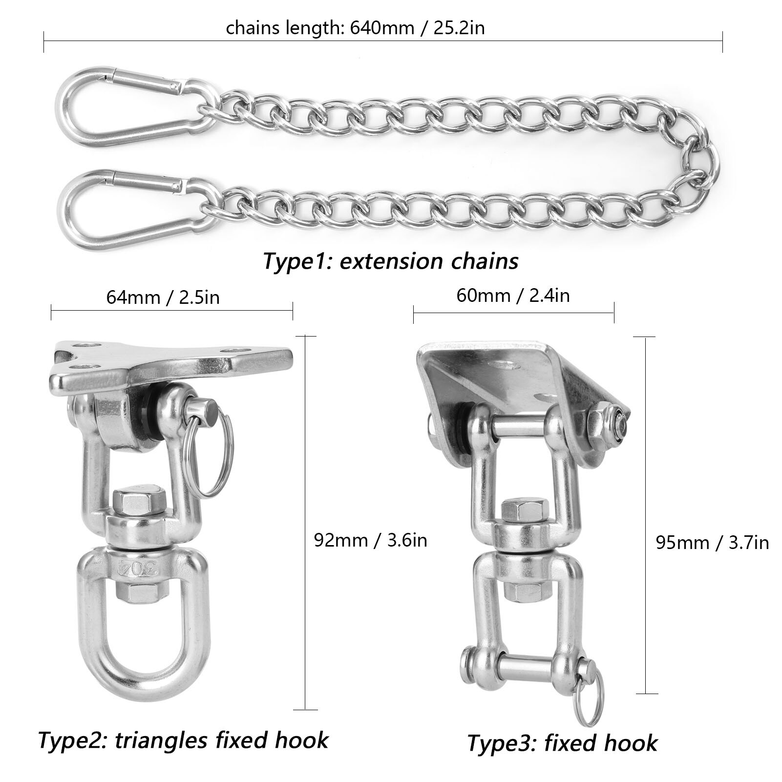 Swing Haak Vaste Plaat Voor Hangmat Gordijnen Stoel Zandzak Yoga Accessoires Swing Uitbreiding Kettingen Draaibare Suspension Kit