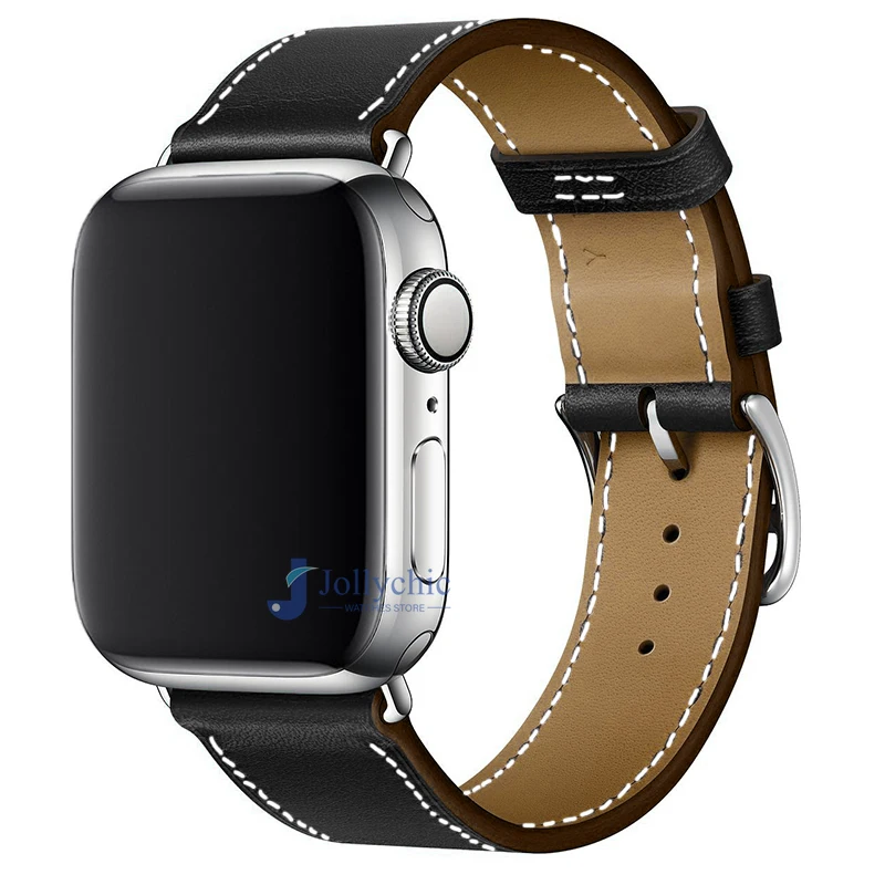Læderurrem til apple watch-rem serie 9 8 7 6 se 5 4 3 2 1 til iwatch 38mm 42mm håndledsrem til iwatch-rem 44 40 41 45 49mm