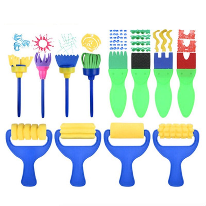 Cały zestaw pędzelków robić gąbek dla dzieci pędzel robić malowania dzieci graffiti dla dzieci zabawki edukacyjne malowanie zabawek