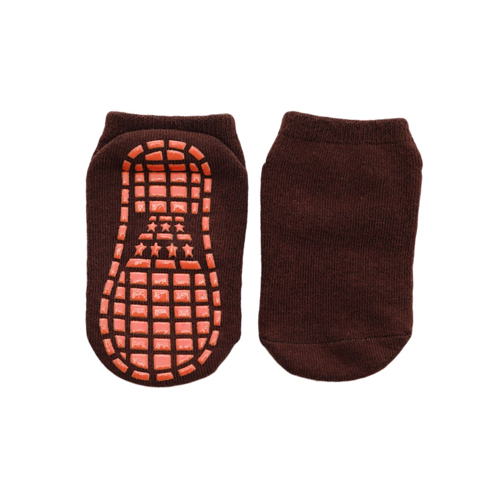 Meias de algodão infantis, meias de algodão para meninos e meninas, antiderrapantes, cor sólida, respiráveis, elásticas, esportivas, grossas no tornozelo nova varal