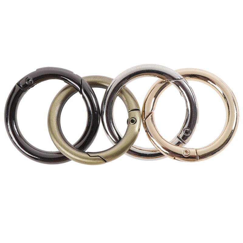 5PCS/Lot Round Ring Circle Spring Snap For DIY Keyring Hook Bag Buckle Handbag Purse