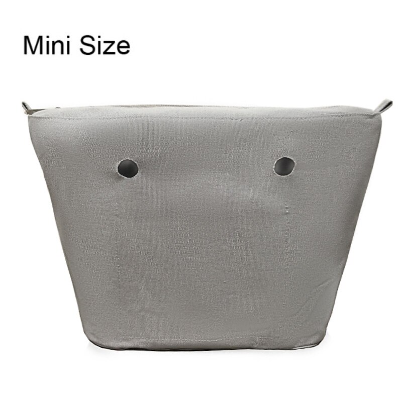 Mini Size Solid waterproof Insert Lining inserts for O bag Obag Mini Pocket women handbag accessories: Grey Mini