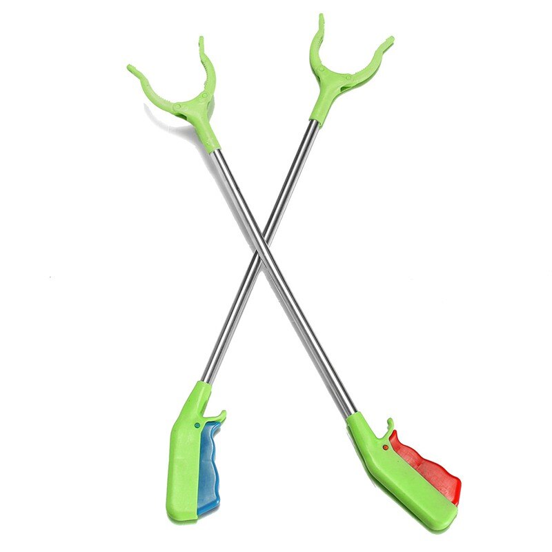 Pinza recogedora de residuos, herramienta para el extremo de la basura, jardín, 60CM, 2 unidades: Default Title
