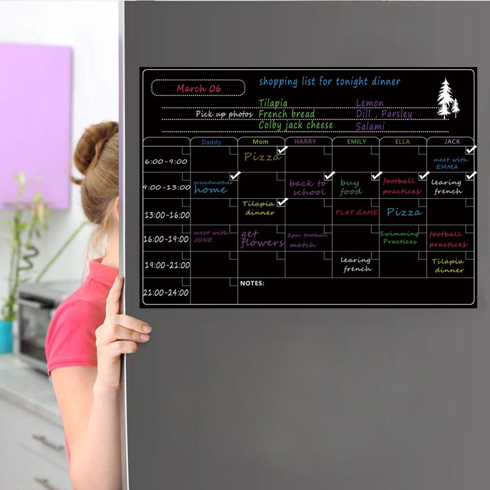 Koelkast Whiteboard-Magnetische Kalender Voor Koelkast Kalender Koelkast Whiteboard-Maandelijkse Kalender Set Omvat 8 Markers