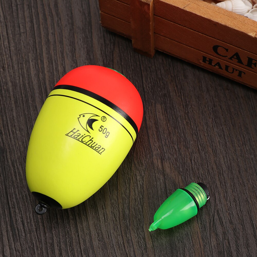 1Pcs 20g/30g/40g/50g Electronic Fishing Night Float Light Stick EVA Night Fishing Bobber with 2 Button Cells Fishing Accessories