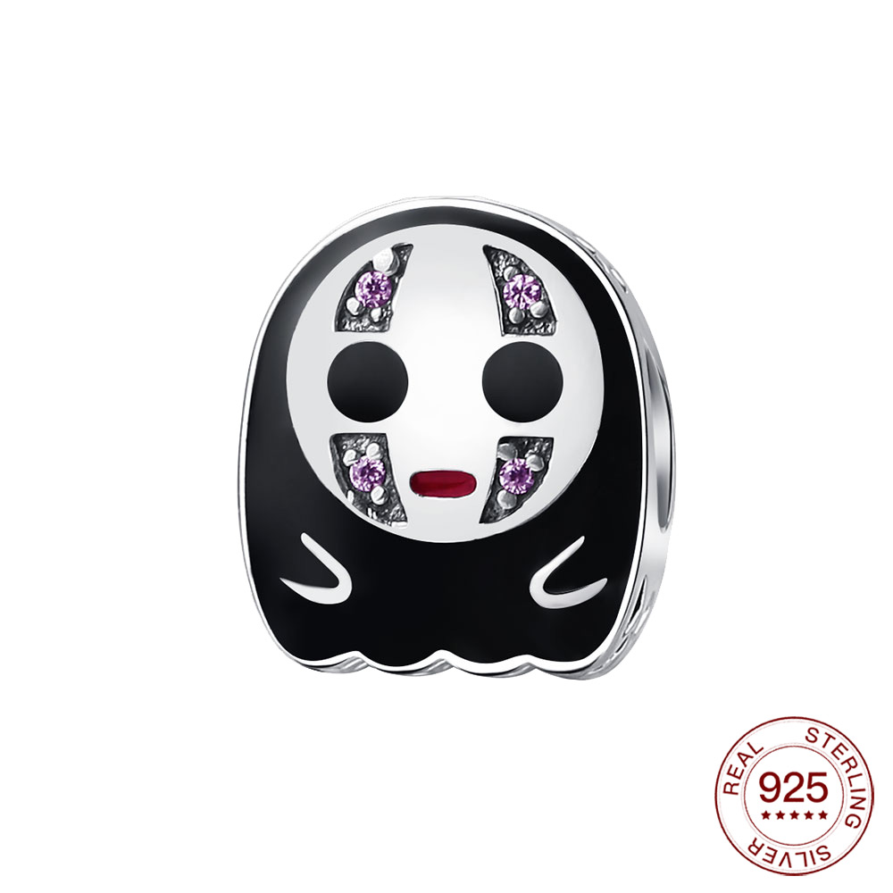 Bague à breloques en argent 925 pour femmes, bijou en forme de cœur, rond, original, bricolage, collier de perles,: BMT804