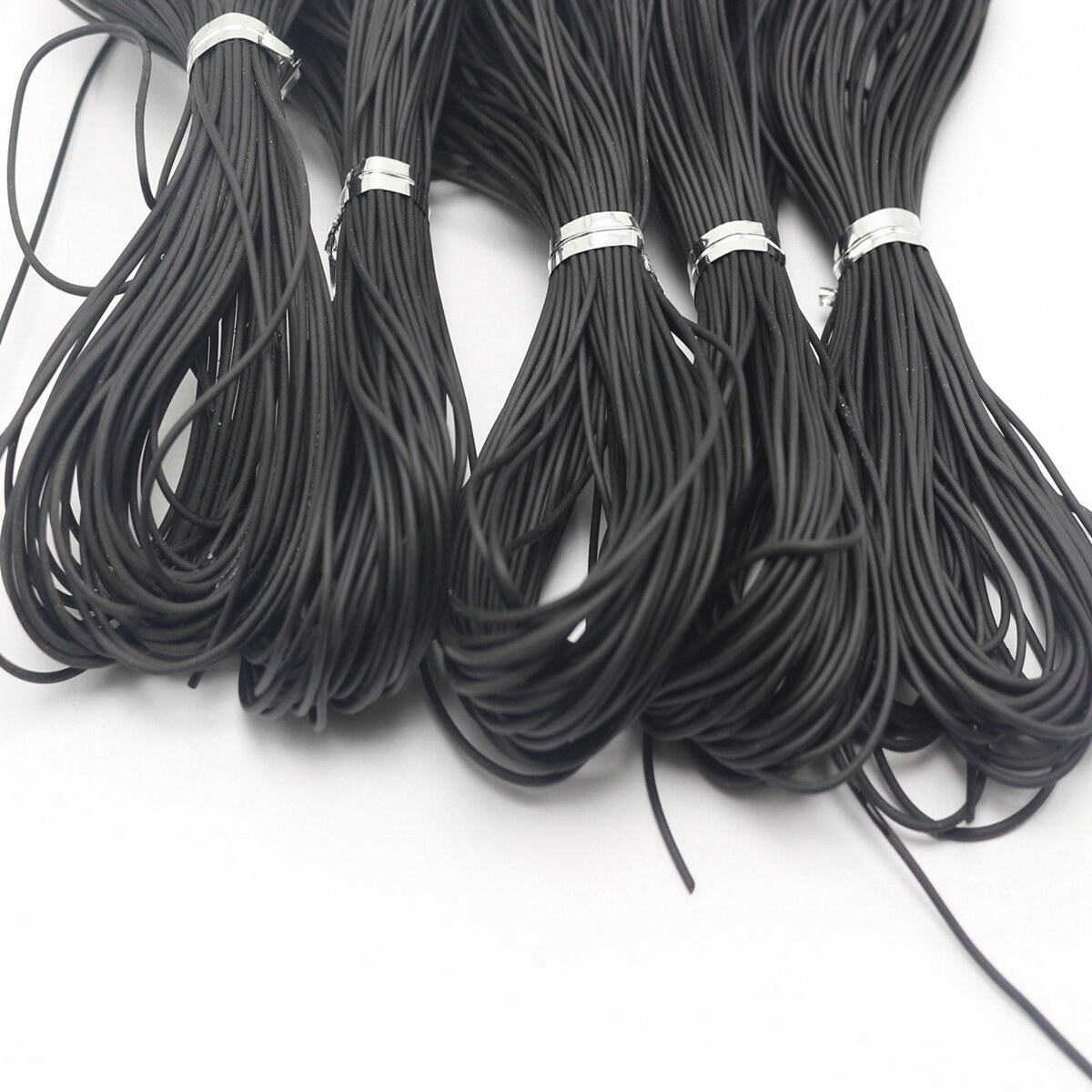 50 Meter Zwart 1Mm Solid Rubber Sieraden Cord String Voor Sieraden Hangers Craft