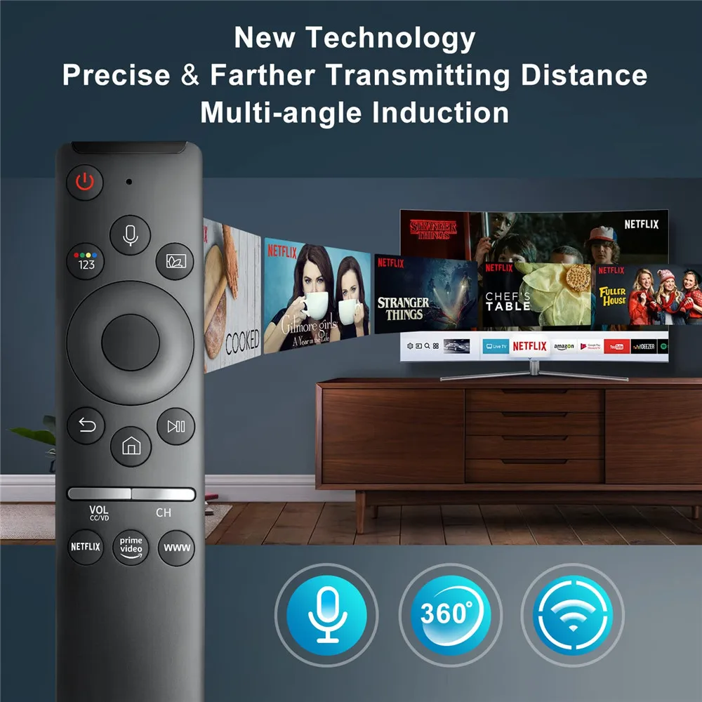 BN59-01312F Pilot głosowy kompatybilny z Samsung Smart TV QLED UHD 4K 8K Work dla Q60 Q70 Q80 Q90 8 Series 9 Series TU8000 AU8000