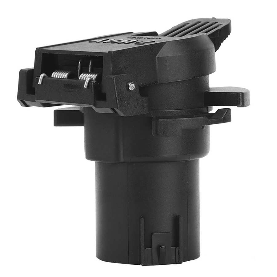 7-Way RV Blade Power Socket Plug Accessory US 6-24V for 7-Pin RV and Trailer Car Protector ABS + Metal Trailer Accessory